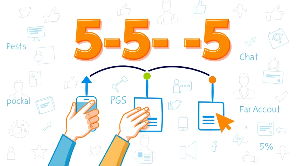 5-5-5 rule social media marketing strategy for small businesses visual summary