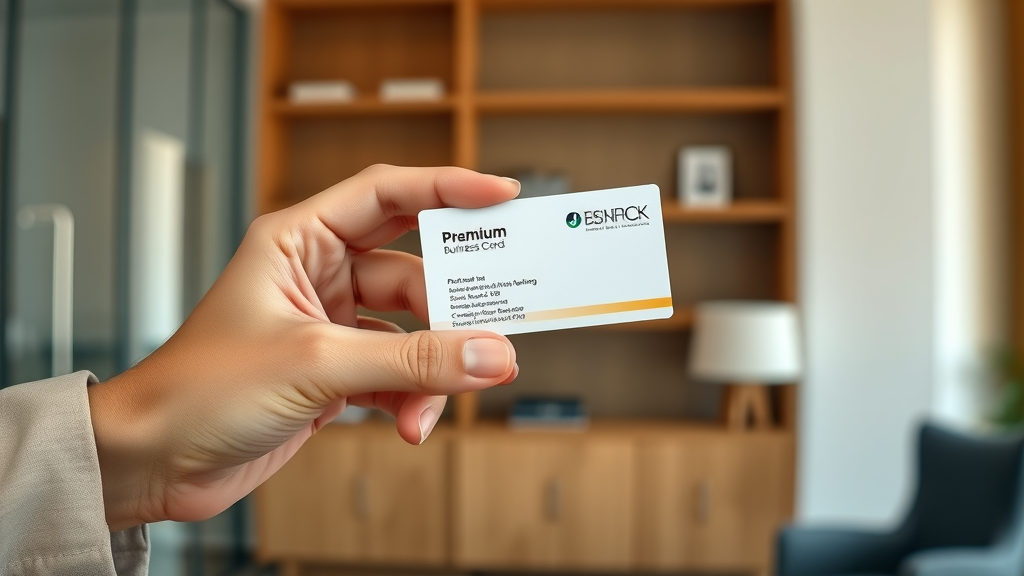 Elegant hand exchanging a premium business card, business card networking, small business marketing
