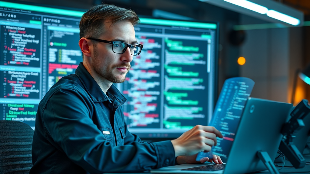 Developer coding structured data for local SEO listings