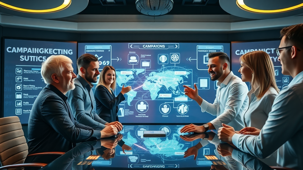 motivated marketing leadership planning integrated digital outreach digital marketing campaign