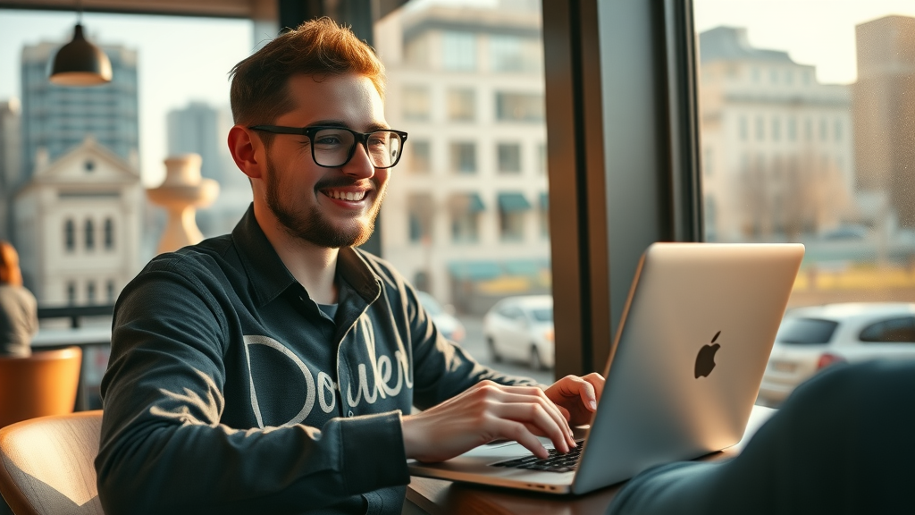 aspiring blogger searching for custom domain in content blog creation