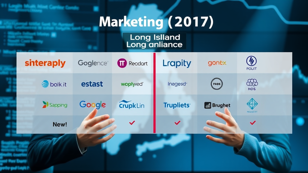 Comparing Long Island digital marketing agency logos and brands