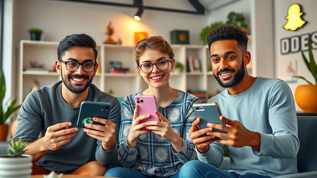 diverse entrepreneurs experimenting with TikTok, Clubhouse, Snapchat for social media marketing, emerging media platforms