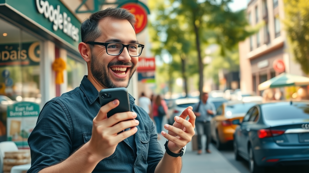 Small business owner optimizing Google Business Profile for local SEO tips for small businesses