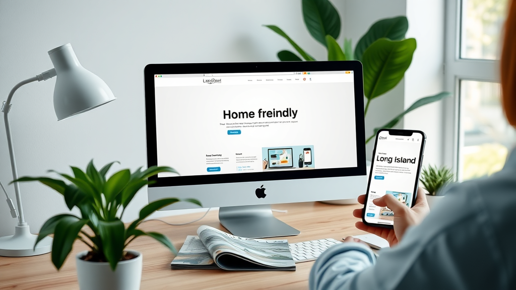 SEO optimized website home page for Long Island business