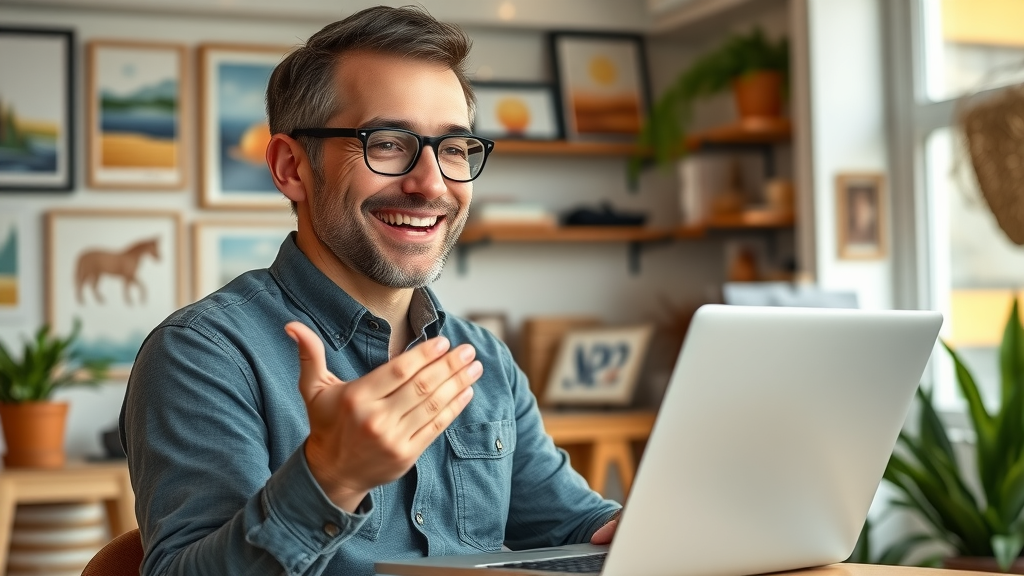 Long Island business owner demonstrating increased website traffic analytics