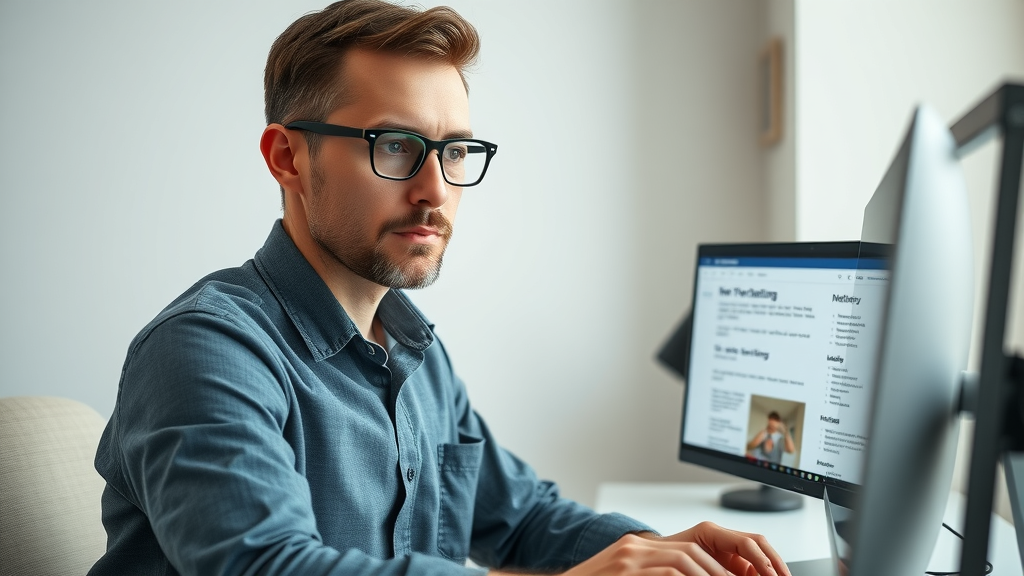 professional SEO specialist optimizing content blog creation with meta descriptions and internal linking