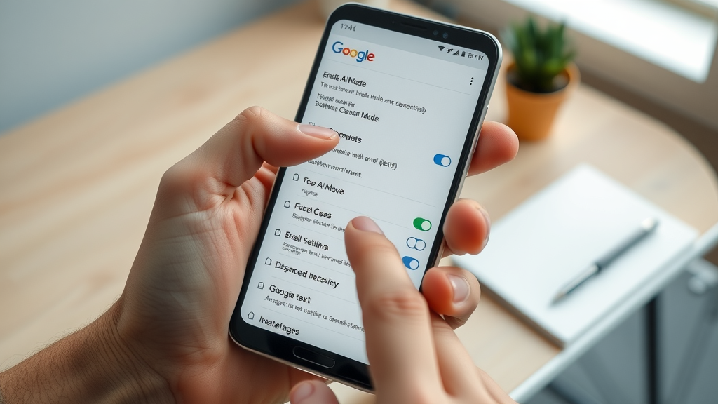 enabling Google AI Mode in Google app settings, step-by-step smartphone interface, google ai mode