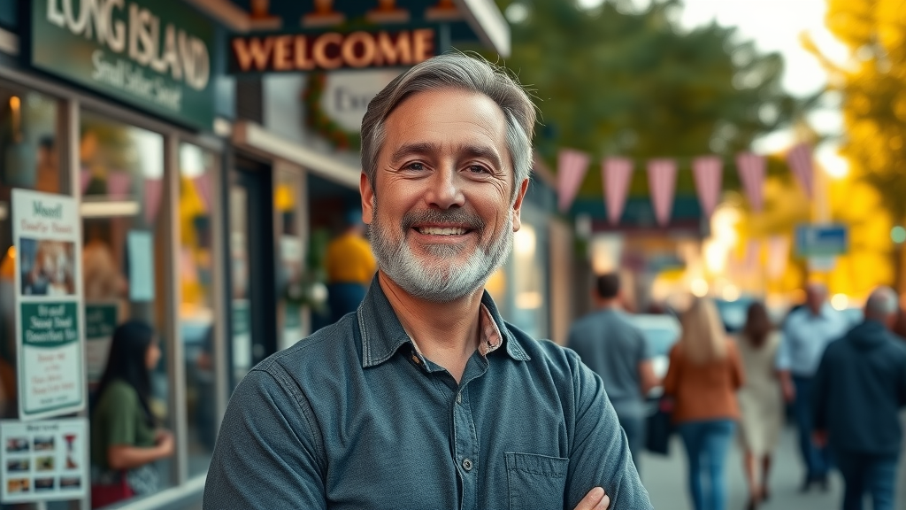 Long Island small business owner marketing agency satisfied local shop community