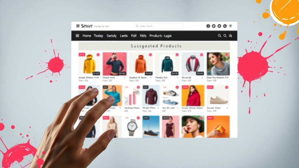 email with personalized product recommendations and discounts for targeted email marketing, colorful ecommerce visuals