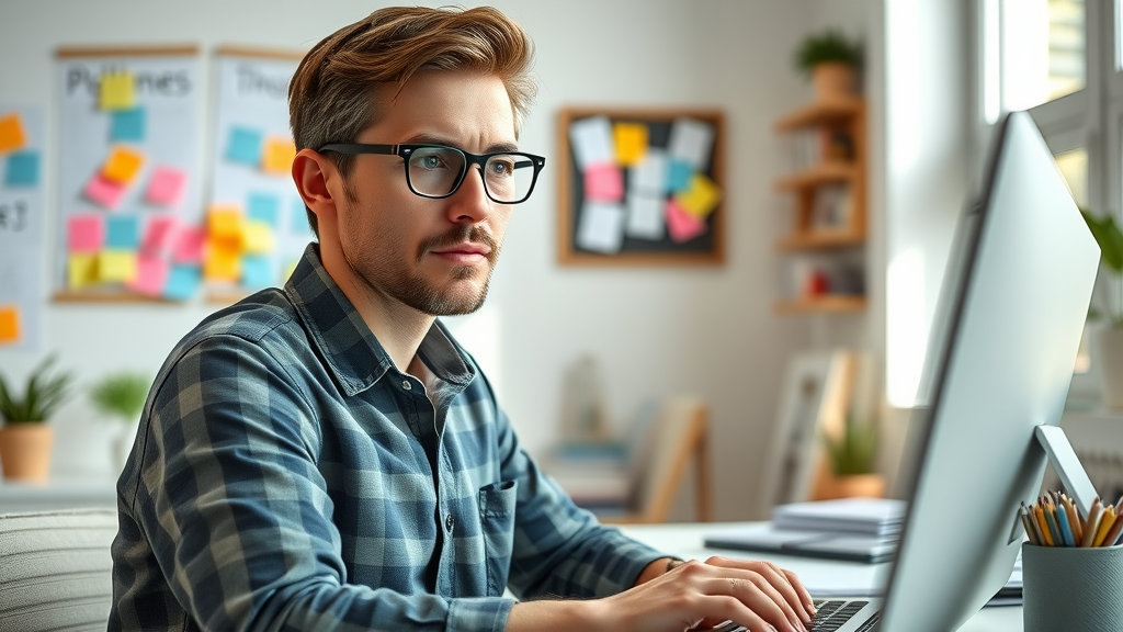 motivated entrepreneur launching a new blog post on computer effective blog topics for small businesses